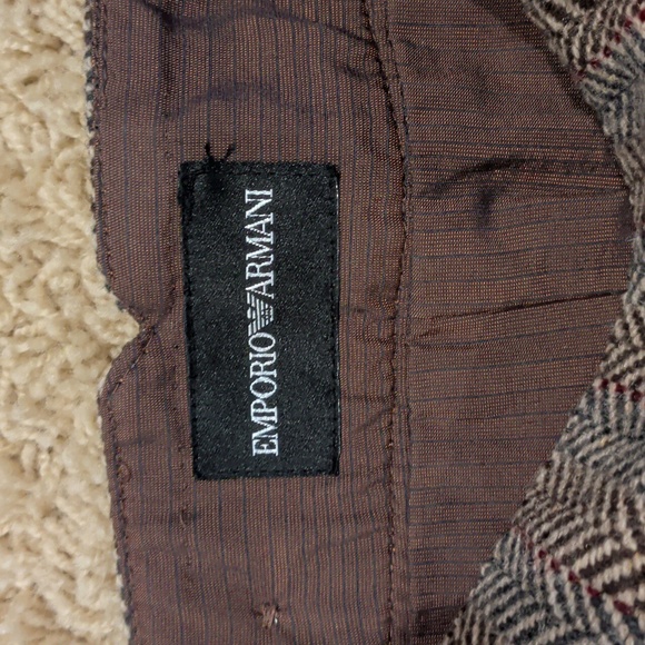 Emporio Armani Brown Herringbone Skirt 6 - Picture 2 of 5